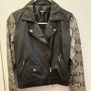 Slate & Willow Leather Snakeskin Jacket - Small